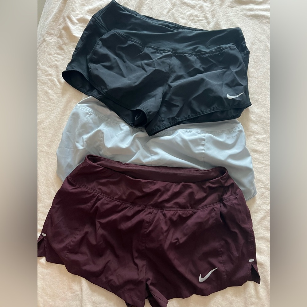 Lot of NIKE Womens dry fit shorts side medium